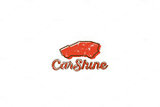 Logo car style trend overlay, scratched shine effect icon vector illustrations