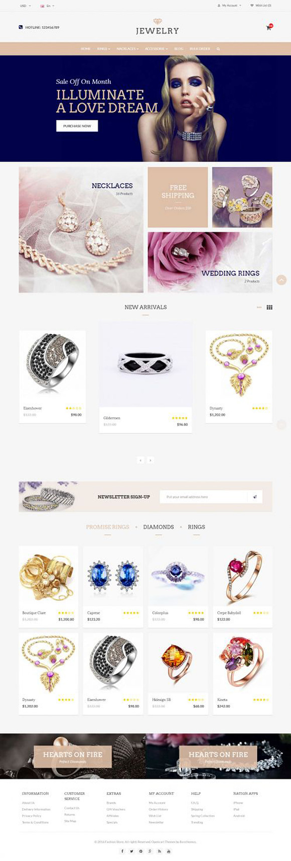 Jewelry Responsive OpenCart Theme in OpenCart Themes - product preview 1