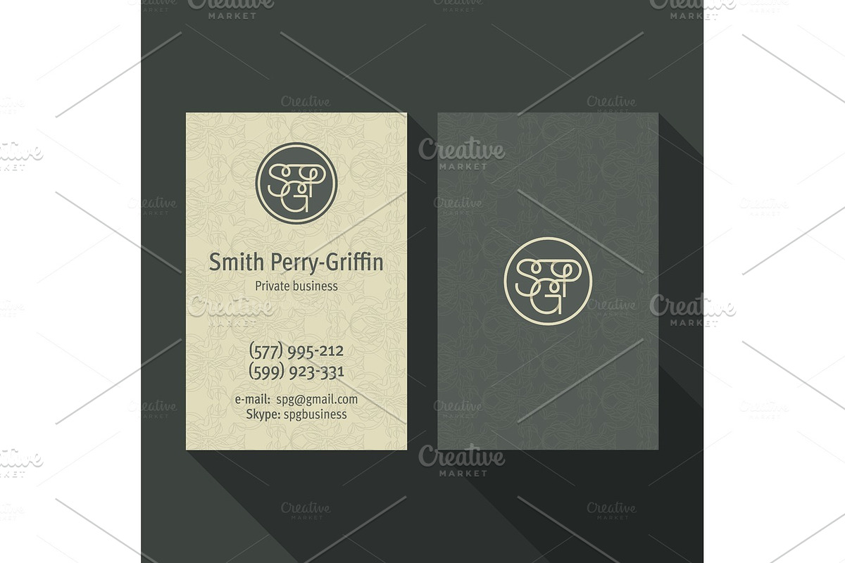 Qualitative elegant Business Card vector logo, and professional layout in Business Card Templates - product preview 8