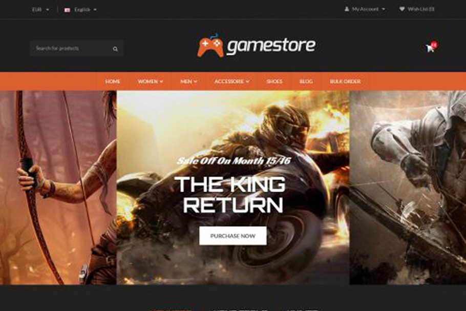 GameStore Responsive OpenCart  Theme
