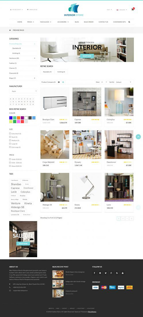 Interior Responsive Opencart Theme in OpenCart Themes - product preview 2