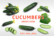 Cucumbers above