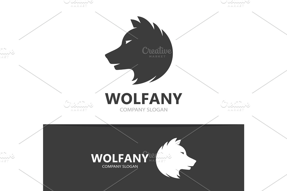 Vector of wolf and predator logo combination. Beast and dog symbol or icon. Unique wildlife and hunter logotype design template. in Logo Templates - product preview 8