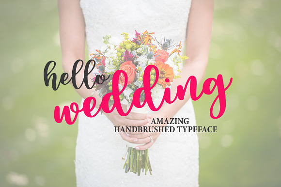 Hello Wedding in Script Fonts - product preview 4