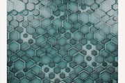 Hexagon abstract glass