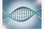 DNA model. 3D rendering