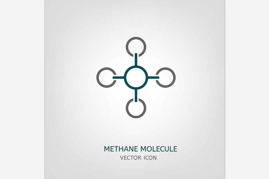 Methane Molecule Icon in Illustrations - product preview 8