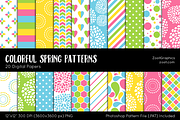 Colorful Spring Digital Papers