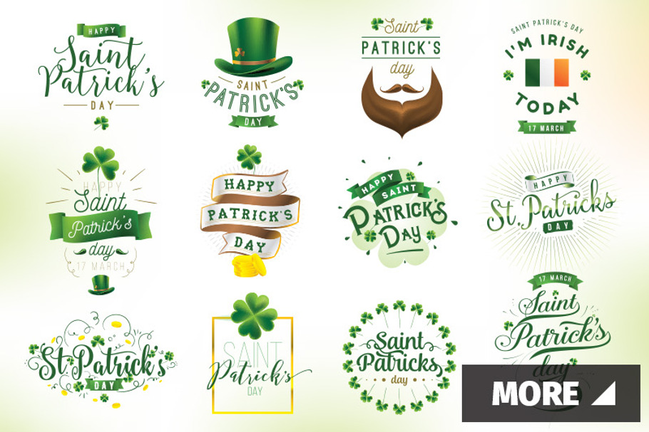 Patrick's day typography + cards in Graphics - product preview 8