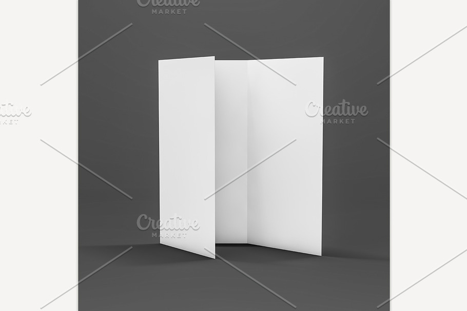 Blank mockup trifold flyer in Graphics - product preview 8