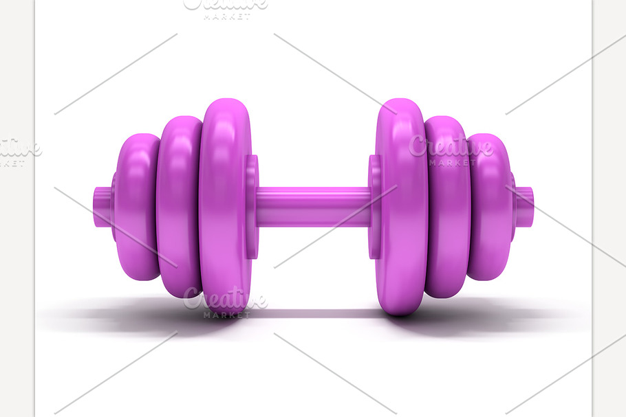 Pink dumbbell in Graphics - product preview 8