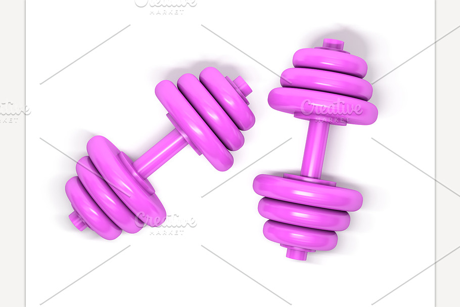 Pink dumbbell in Graphics - product preview 8