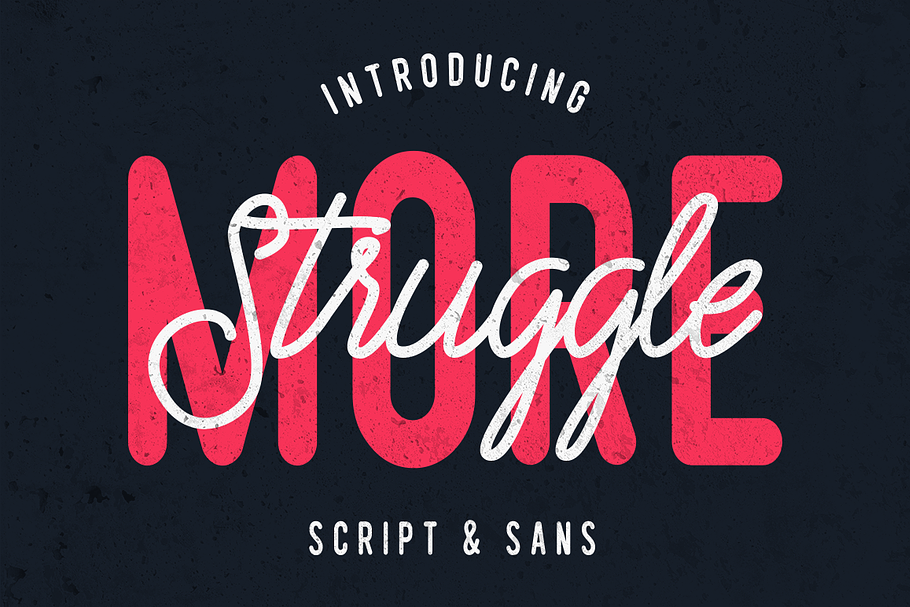 Struggle More - Script & Sans Font in Sans-Serif Fonts - product preview 8