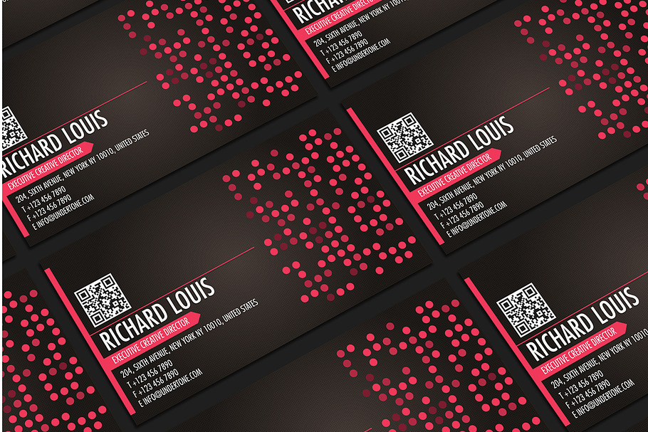 Hot pink business card design in Business Card Templates - product preview 8