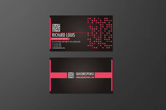 Hot pink business card design in Business Card Templates - product preview 1