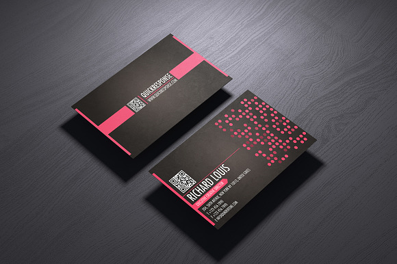 Hot pink business card design in Business Card Templates - product preview 4