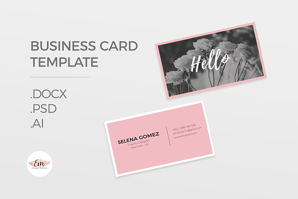 Elegant business card template  in Business Card Templates - product preview 4
