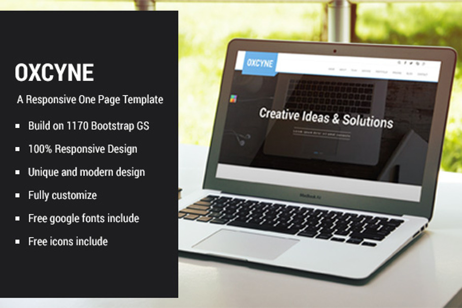 Oxcyne One Page HTML Theme in Bootstrap Themes - product preview 8