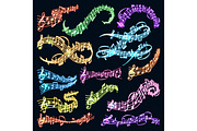 Vector music note melody symbols vector illustration