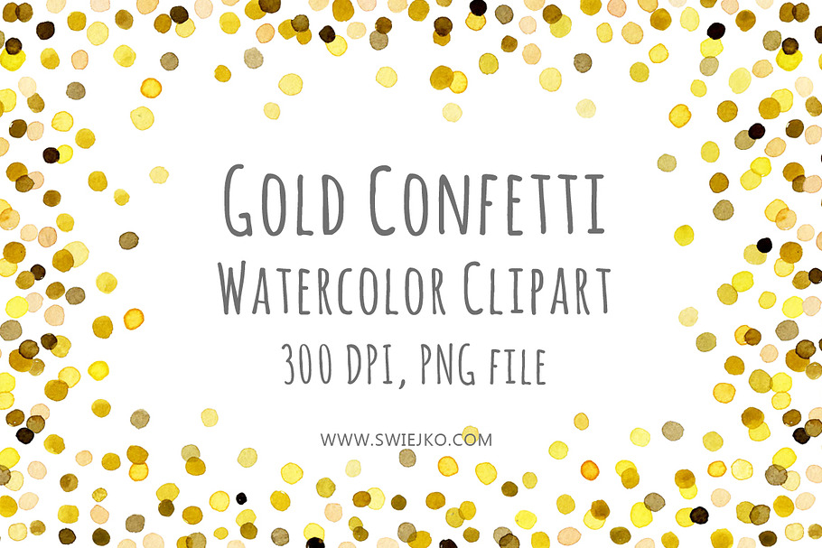 Watercolor Frame, Confetti in Objects - product preview 8