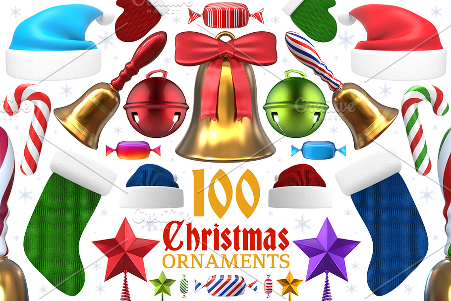 Christmas Ornaments and Items - 3D