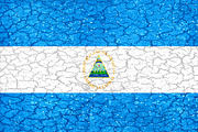 Nicaragua Flag Urban Grunge