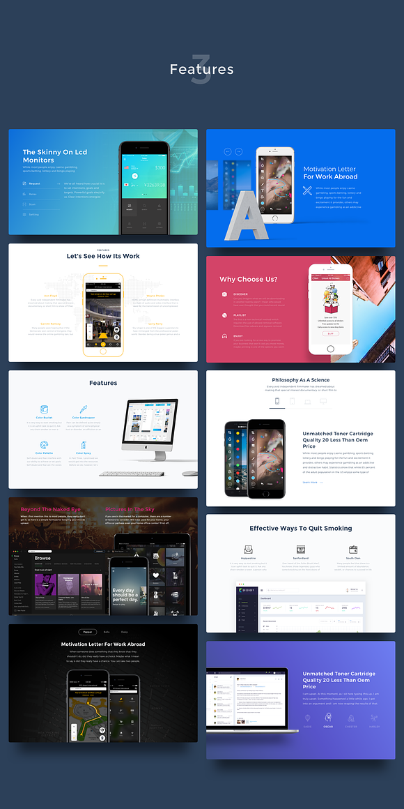 UI Kits for Landing Pages in UI Kits and Libraries - product preview 5