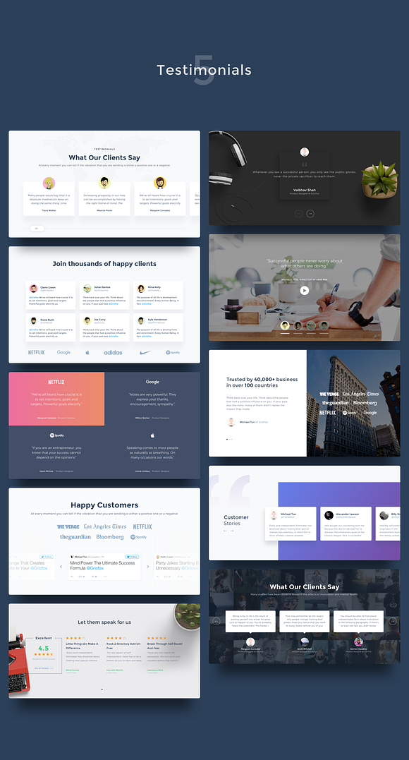 UI Kits for Landing Pages in UI Kits and Libraries - product preview 7