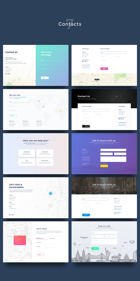 UI Kits for Landing Pages in UI Kits and Libraries - product preview 9