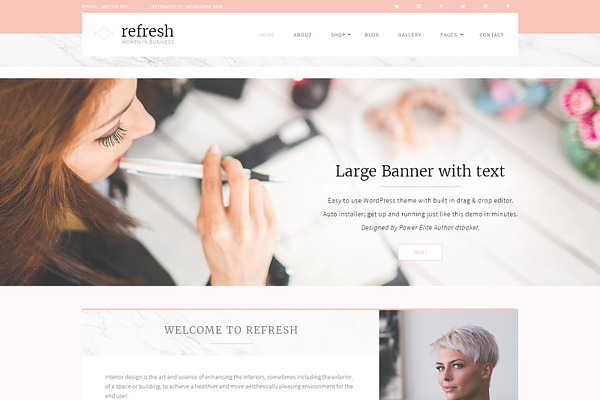 Refresh Women in Business Site PSD