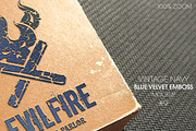 Blue Velvet Emboss Logo Mockup