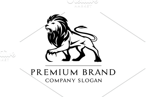 Premium Lion Logo & Mock-Up - Vector in Logo Templates - product preview 1