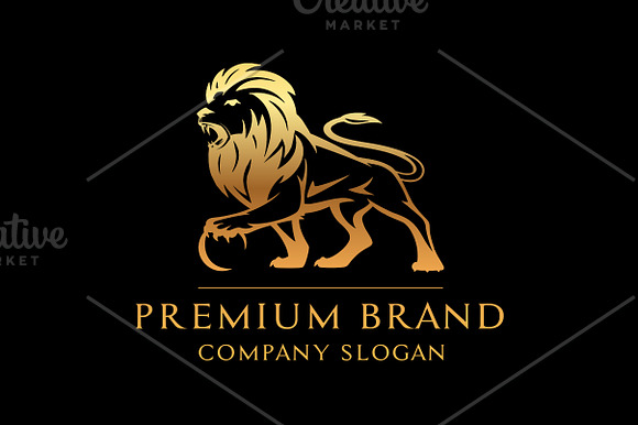 Premium Lion Logo & Mock-Up - Vector in Logo Templates - product preview 3