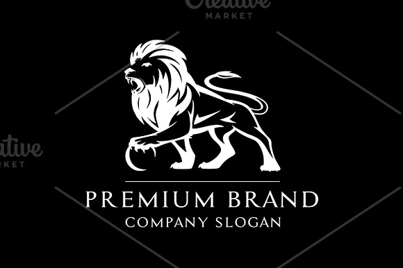 Premium Lion Logo & Mock-Up - Vector in Logo Templates - product preview 4