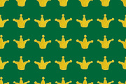 Golden gold crown seamless pattern