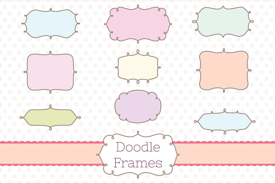Retro Label Frames Shapes Set No 19 in Photoshop Shapes - product preview 8