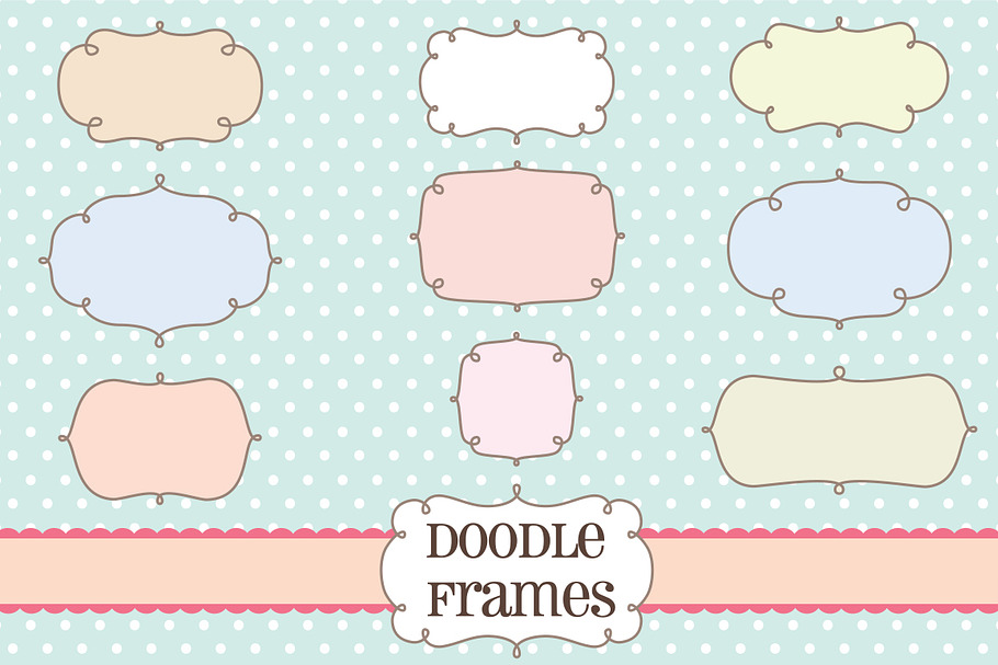 Retro Label Frames Shapes Set No 18 in Photoshop Shapes - product preview 8
