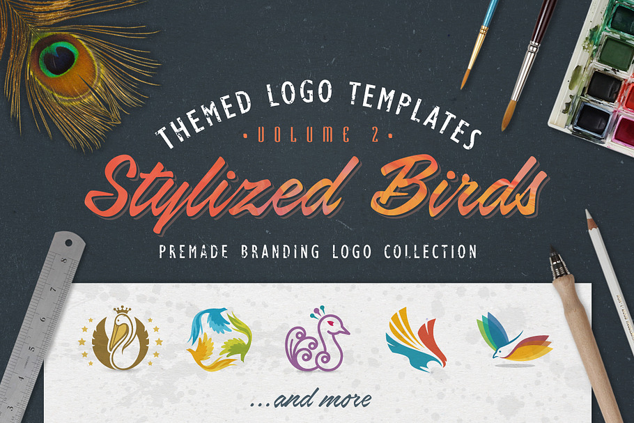 Logo Bundle Vol.2 - Stylized Birds in Logo Templates - product preview 8