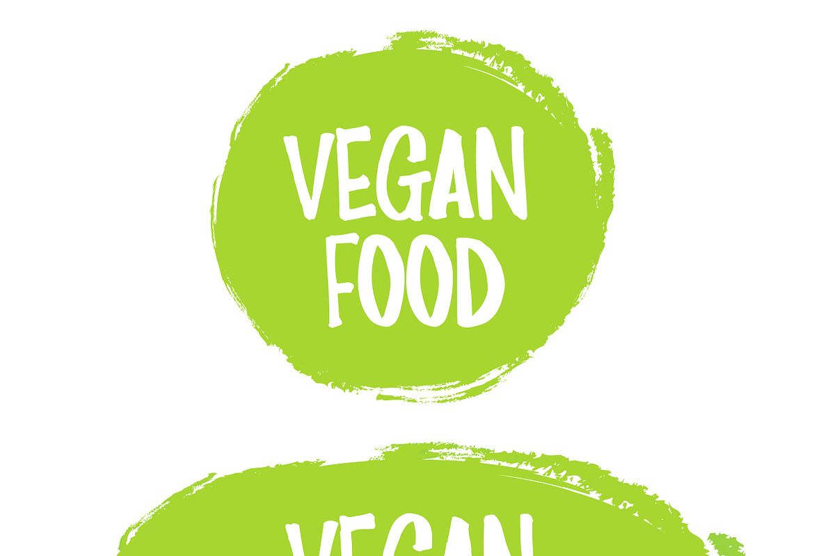 Vegan food. stamp.  in Illustrations - product preview 8
