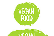 Vegan food. stamp. 