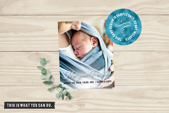 Invitation Mockup w/ Eucalyptus Twig in Print Mockups - product preview 1