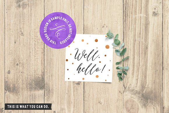 Invitation Mockup w/ Eucalyptus Twig in Print Mockups - product preview 3