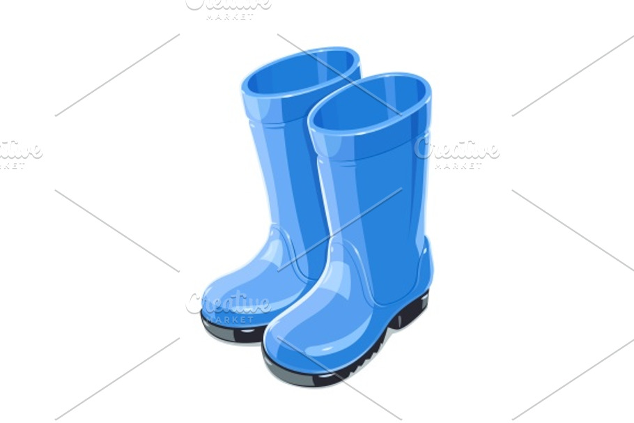 Rubber Garden boots. Protection shoes. in Illustrations - product preview 8