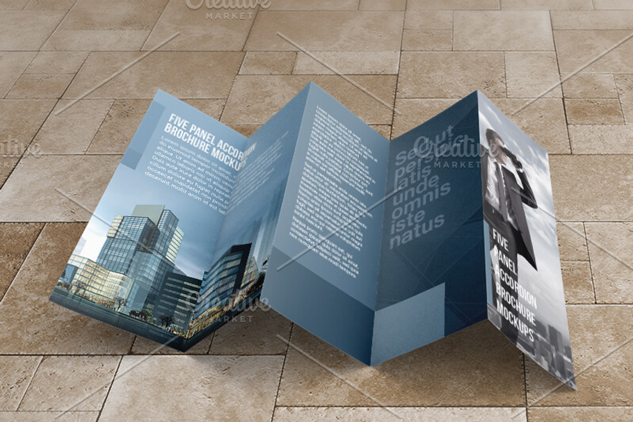 8.5x14" Five-panel accordion mockups in Print Mockups - product preview 8