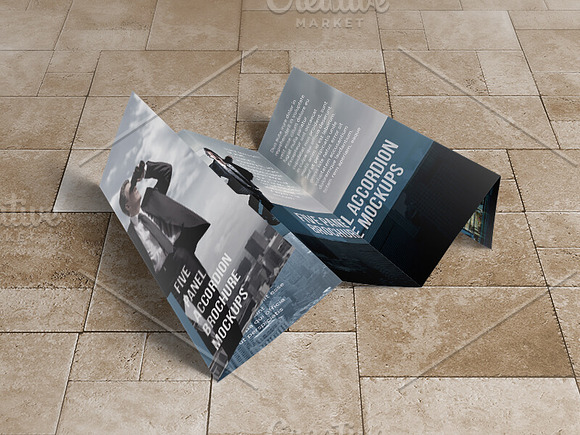 8.5x14" Five-panel accordion mockups in Print Mockups - product preview 8