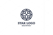 Star Polaris sharp white flat style lights twinkle quality mark logo icon modern vetore