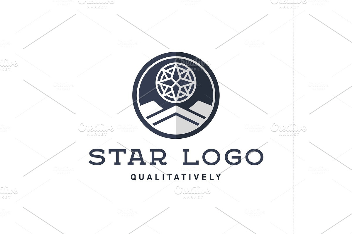 Star Polaris sharp white lights twin in Logo Templates - product preview 8