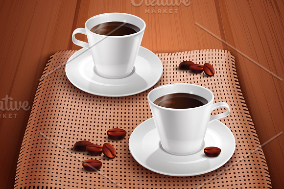 Coffee Realistic Set in Objects - product preview 2