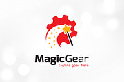 Magic Gear Tech Logo Template Design