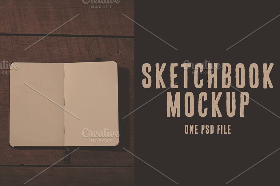Sketchbook Mockup in Print Mockups - product preview 8